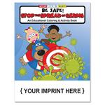 SC0433 Be Safe Stop the Spread of Germs Coloring and Activity Book with Custom Imprint